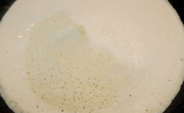 Thin pancakes on melted milk 8
